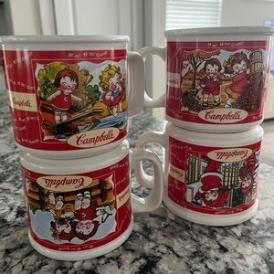 Campbell's Red and White Vintage Mug Set